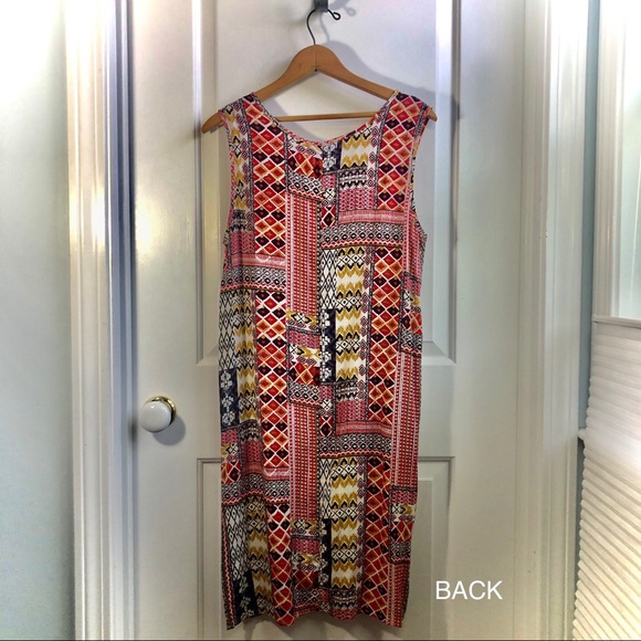 Boho Dropwaist Shift Dress with Pockets - Picture 4 of 16